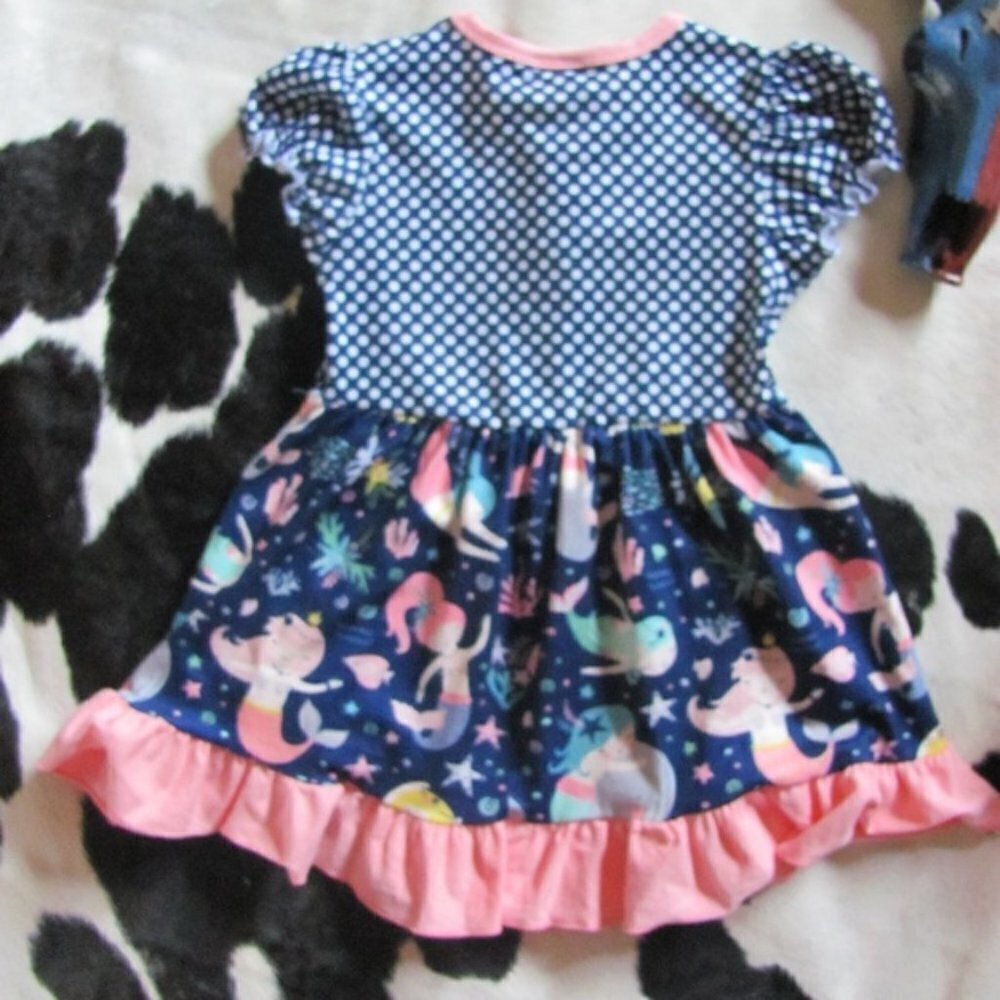 MERMAID & POLKA DOT DRESS BRAND NEW - Picture 6 of 7